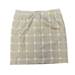 New Amanda+Chelsea Stretch Comfort Waist Plaid Poly Mini Skirt Women's Petite L